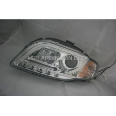 AUDI A4 B7 05-08 Chrome Projector Head Lamp Light w Bar AUDI A4 B7 05-08 Chrome Projector Head Lamp Light w Bar